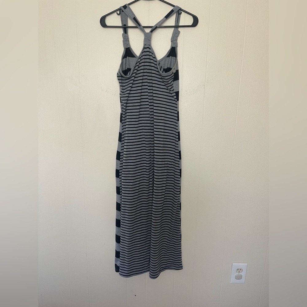 Esti Couture Maxi Dress - Black and Gray Striped - Racerback - Size M - Picture 4 of 6